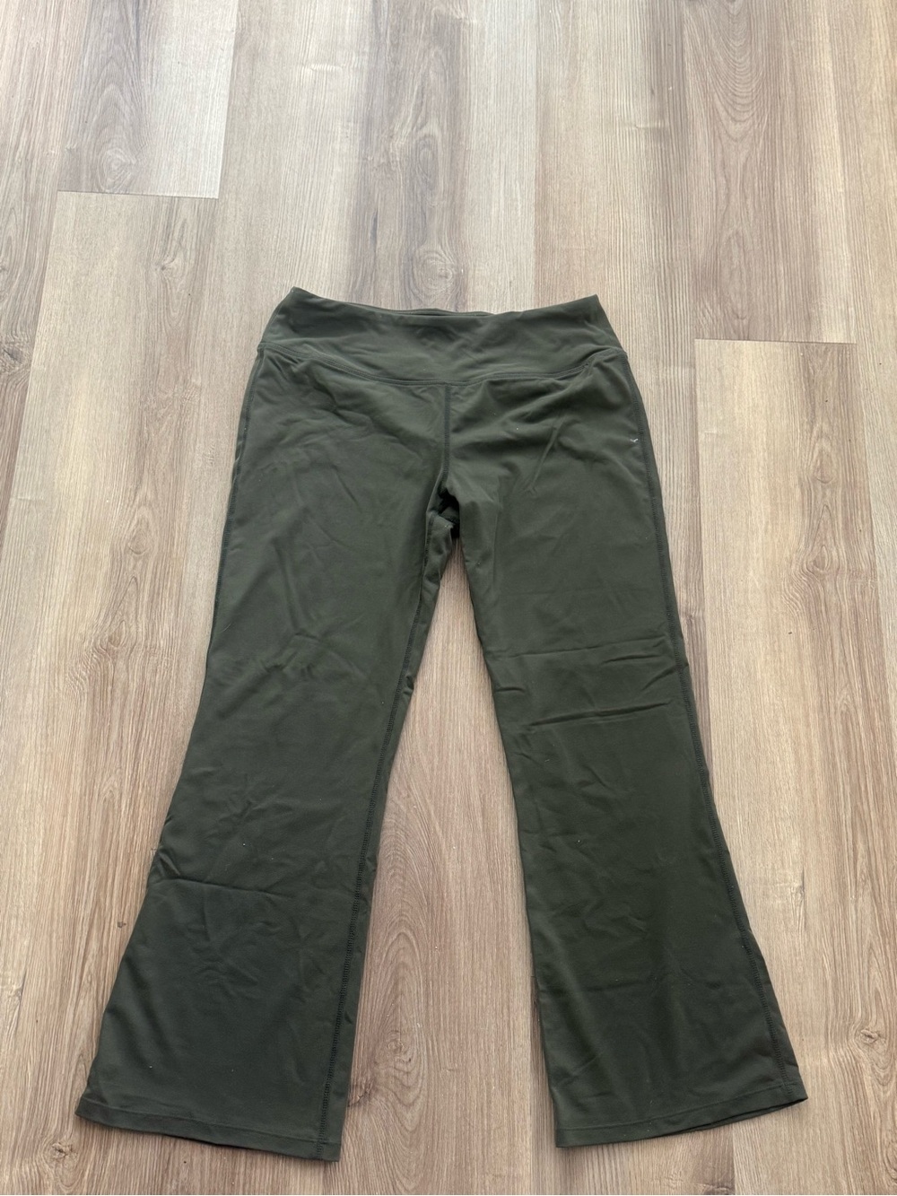 Kids Olive Green Active Flare Bottoms